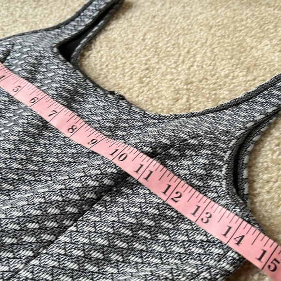 Theory Women's Trekana Circuit Knit Jacquard Silver Fit & Flare Mini Dress Sz 2 - Picture 10 of 14